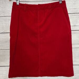 American Living Red Corduroy Skirt 4